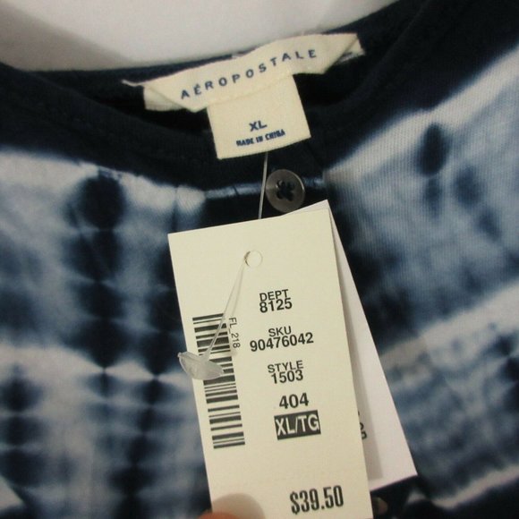 Aeropostal Romper XL Hawaiian Blue Cami Button Romper tie waist women's XL $39 - Picture 2 of 9